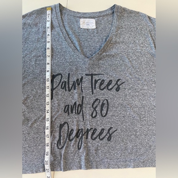 SOL ANGELES Women’s Grey Vneck Short Sleeve T-Shirt - Picture 5 of 8